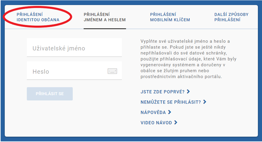Z zen Datov Schr nky Online Po P ihl en P es Identitu Ob ana Bez 